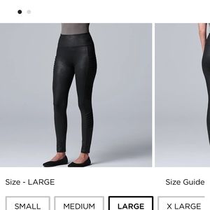 Vera Wang Faux leggings